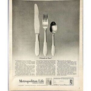 Metropolitan Life Insurance "New Booklet "Your Guide to Good Health" Vtg Ad 1963